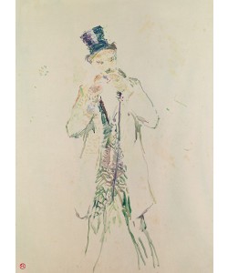 Henri de Toulouse-Lautrec, A Standing Gentleman Lighting his Cigar, 1885 (oil on wood)