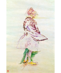 Henri de Toulouse-Lautrec, The Profile of a Standing Dancer, 1887 (oil on wood)