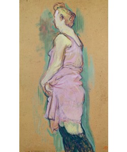 Henri de Toulouse-Lautrec, Femme de maison blonde, a study for the painting 'Rue des Moulins, la Visite', 1894 (oil on card)