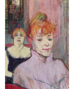 Henri de Toulouse-Lautrec, In the Salon of the Rue des Moulins (detail of the foreground, heads of two women), 1894 (oil on canvas)