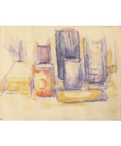 Paul Cézanne, Kitchen Table: Pots and Bottles, 1902-06 (lead pencil and watercolour on cardboard)