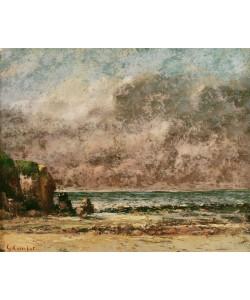 Gustave Courbet, A Calm Seascape (oil on canvas)