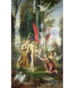 Gustave Moreau, Hesiod (c.700 BC) and the Muses (oil on canvas)