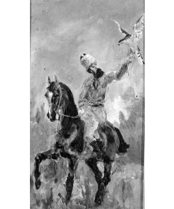 Henri de Toulouse-Lautrec, Comte Alphonse de Toulouse-Lautrec (1838-1913) 1881 (oil on canvas) (b/w photo)