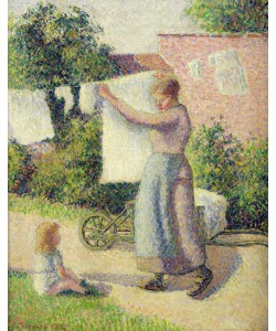 Camille Pissarro, Woman Hanging up the Washing, 1887 (oil on canvas)