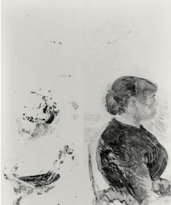 Henri de Toulouse-Lautrec, Study for Artilleryman and his Wife, 1886 (monotype) (b/w photo)