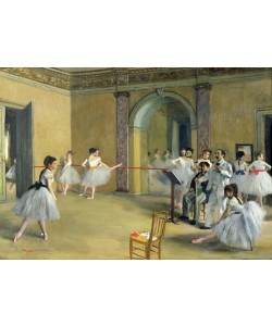 Edgar Degas, The Dance Foyer at the Opera on the rue Le Peletier, 1872 (oil on canvas)