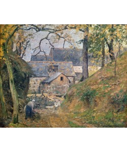 Camille Pissarro, A Farm at Montfoucault, 1894 (oil on canvas)