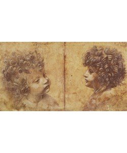 Leonardo da Vinci, Study of a child's head (red chalk heightened with white on paper)