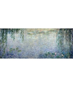 Claude Monet, Waterlilies: Morning with Weeping Willows, detail of the central section, 1915-26 (oil on canvas) (see also 162347 & 162349)