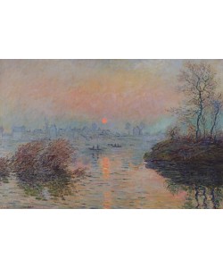 Claude Monet, Sun Setting over the Seine at Lavacourt. Winter Effect, 1880 (oil on canvas)