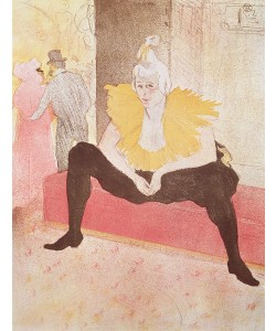 Henri de Toulouse-Lautrec, The Clowness Cha-U-Kao Seated, 1896 (colour litho)