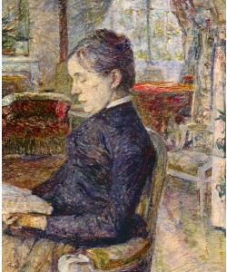 Henri de Toulouse-Lautrec, Adele Tapie de Celeyran (1840-1930) Countess of Toulouse-Lautrec-Monfa in the Salon of Chateau de Malrome, 1887 (oil on canvas)