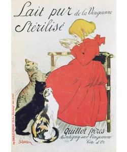 Théophile-Alexandre Steinlen, Poster advertising 'Pure Sterilised Milk from La Vingeanne' (colour litho)
