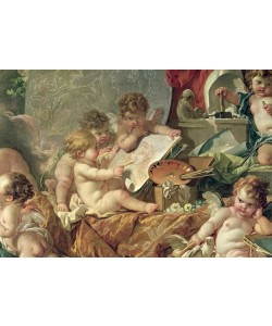 Francois Boucher, Genius Teaching the Arts, 1761 (oil on canvas) (detail)