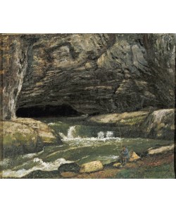 Gustave Courbet, The Source of the Loue or La Grotte Sarrazine (oil on canvas)