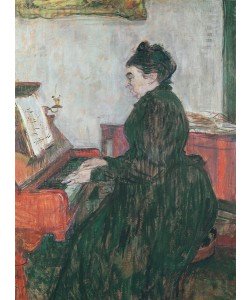 Henri de Toulouse-Lautrec, Madame Pascal at the piano in the salon of the Chateau de Malrome, 1895 (oil on canvas)