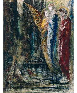 Gustave Moreau, Job and the Angels, c.1890 (w/c on paper)