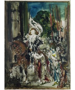 Gustave Moreau, Joan of Arc (w/c on paper)