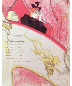 Henri de Toulouse-Lautrec, Cover of a programme for 'Le Missionaire' at the Theatre Libre, 1893-94 (colour litho) (see also 202671)