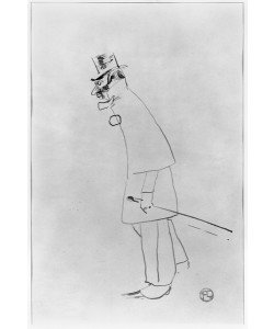 Henri de Toulouse-Lautrec, A House Doctor, Gabriel Tapie de Celeyran (1869-1930) 1894 (pen & ink on paper) (b/w photo)