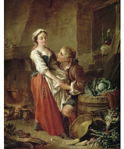 Francois Boucher, The Beautiful Kitchen Maid (oil on canvas)