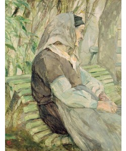 Henri de Toulouse-Lautrec, Old Woman Seated on a Bench in Celeyran, 1882 (oil on canvas)
