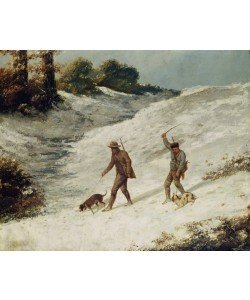 Gustave Courbet, Hunters in the Snow or The Poachers (oil on canvas)