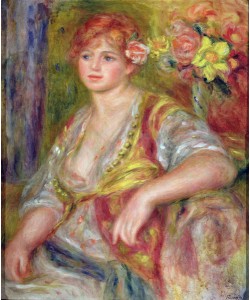 Pierre-Auguste Renoir, Blonde woman with a rose, c.1915-17 (oil on canvas)