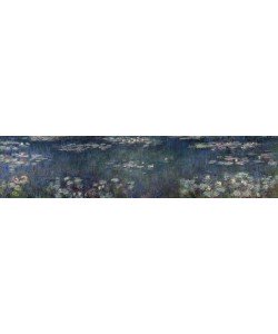 Claude Monet, Waterlilies: Green Reflections, 1914-18 (left and right section) (oil on canvas)