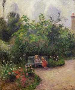 Camille Pissarro, A Corner of the Garden at the Hermitage, Pontoise, 1877 (oil on canvas)