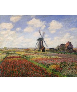 Claude Monet, Tulip Fields with the Rijnsburg Windmill, 1886 (oil on canvas)
