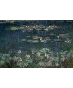 Claude Monet, Waterlilies: Green Reflections, 1914-18 (right section) (oil on canvas) (see also 70302 & 56004)