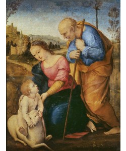 Raphael, The Holy Family with a Lamb (oil on wood)