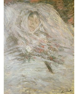 Claude Monet, Camille Monet (1847-79) on her Deathbed, 1879 (oil on canvas)