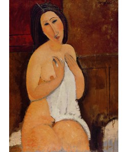 Amedeo Modigliani, Seated Nude with a Shirt, 1917 (oil on canvas)