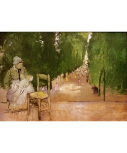 Edgar Degas, In the Jardin du Luxeumbourg (oil on canvas)