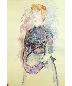 Henri de Toulouse-Lautrec, Woman Standing, study for 'A Batignolles de Bruant', 1888 (oil on wood)