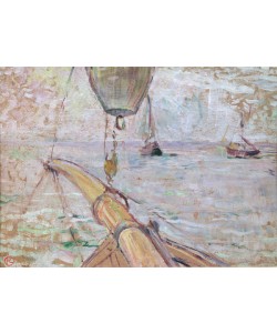Henri de Toulouse-Lautrec, View of Arcachon from the Front of the Yacht Cocorico, 1889 (oil on wood)
