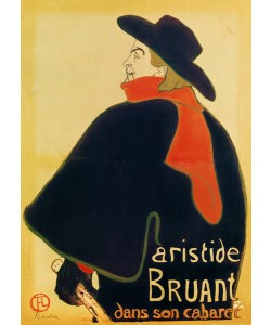 Henri de Toulouse-Lautrec, Aristide Bruant in his Cabaret, 1893 (colour lithograph)
