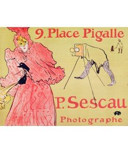 Henri de Toulouse-Lautrec, P. Sescau Photographe (poster), 1894 (five colour print lithograph with brush, crayon and spatter technique)