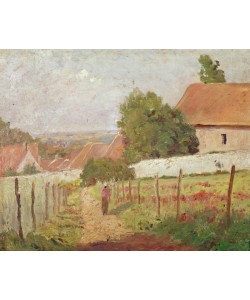 Camille Pissarro, Landscape of Ile de France (oil on canvas)