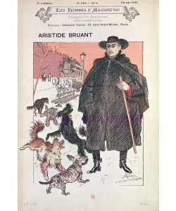 Théophile-Alexandre Steinlen, Caricature of Aristide Bruant in ""Les Hommes d'Aujourd'hui"" (lithograph)""