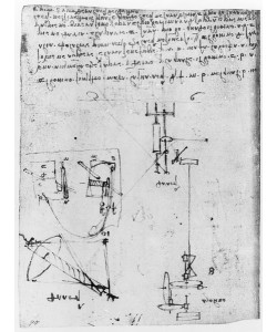 Leonardo da Vinci, Fol. 46v, from the Codex Forster III, 1480s-1494 (pen & ink on paper)