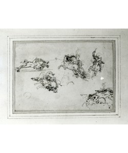 Leonardo da Vinci, Study of Horsemen in Combat, 1503-4 (pen and ink on paper)