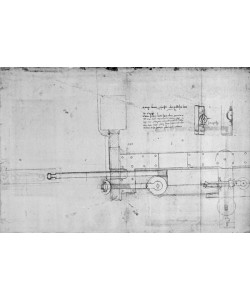 Leonardo da Vinci, Diagram of a Mechanical Bolt (pen and ink on paper)