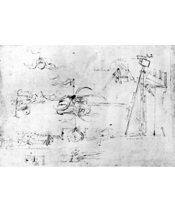 Leonardo da Vinci, Weaponry designs, fol. 40v-a (pen and ink on paper)