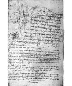 Leonardo da Vinci, Fol.145v-b, page from Da Vinci's notebook (pen & ink on paper)