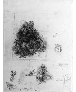 Leonardo da Vinci, Study for the Virgin and Child with St. Anne, c.1501 (pen and ink over black chalk on paper)