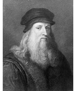 Leonardo da Vinci, Leonardo da Vinci, engraved by Raphael Morghen, 1817 (engraving) (b/w photo)